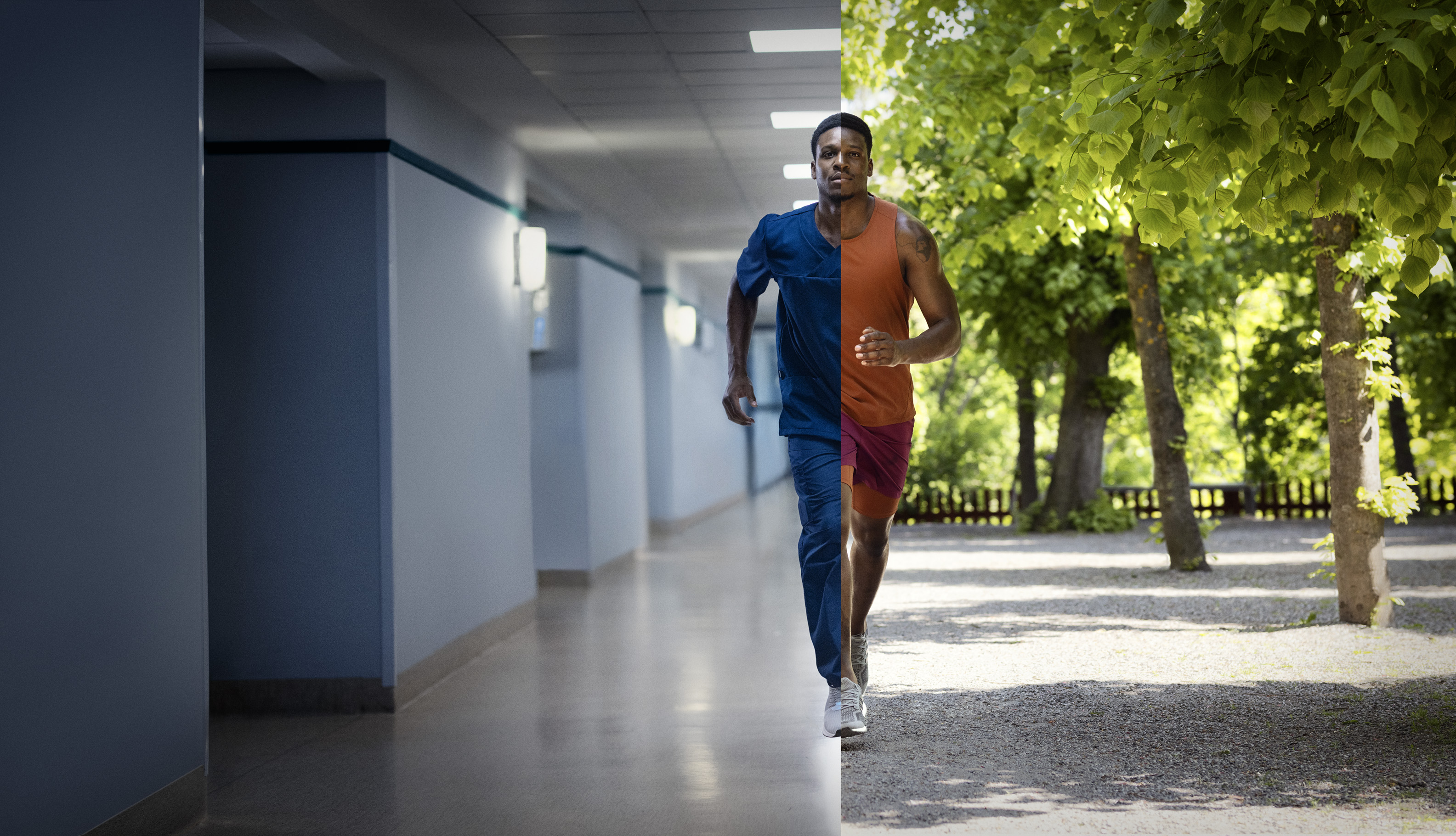 Brand image of Hermes Medical Solutions showing the ease of use, saving time that can be used for leisure activities such as running